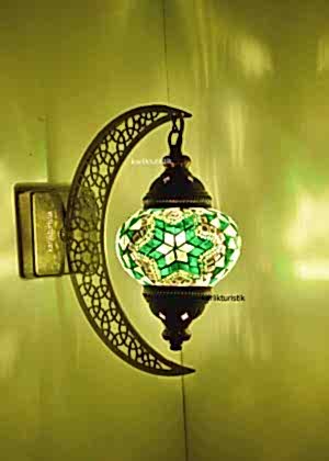 Mosaic Applique Cresent Style Moon Shape Single Wall Lamp ,Down Side,Wall Sconces Lights,Moroccan Glass Lantern,