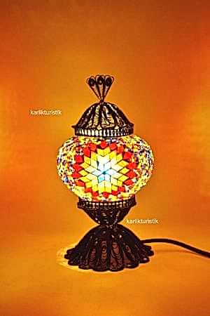 Gift Selection,Unique,Handmade ,Filigree Lamp with Mosaic Glass ,Turkish Lamp F-T-201