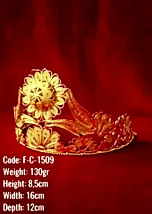 Kına Tacı Altın Kaplama Telkari