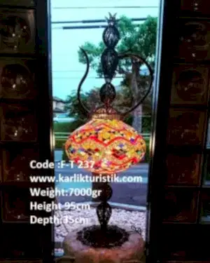 Bakır Telkari Mozaik Cam İbrik