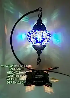 Metal Mozaik Masa Lambası Olta Deveboynu