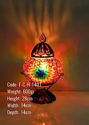 Mozaik Bakır Telkari Mumluk