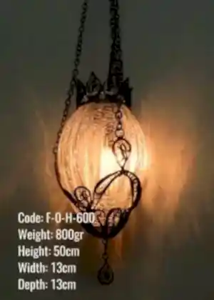 Osmanlı Askılı Bakır Telkari Lamba FOH 600