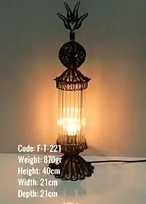 Pyrex Cam Silindir Masa Lambası FT 221