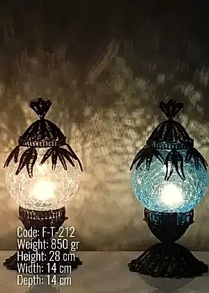 Bakır Telkari Mozaik El İşi Lamba