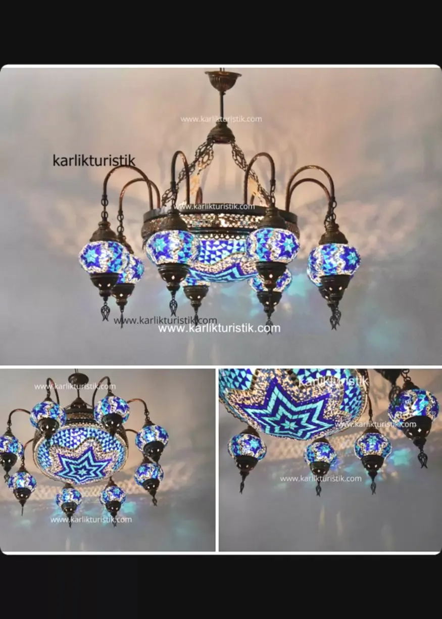 mozaik avize kollu set lamba7