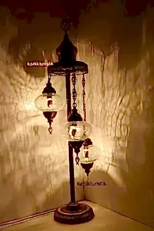 Osmanlı Lambader,otantik Lambası 3LÜ Şefaf Çatak