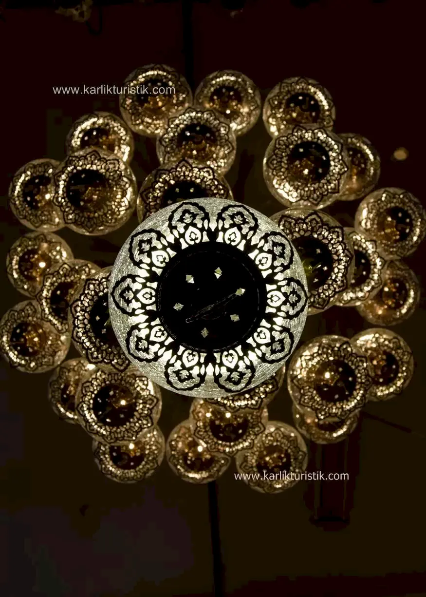 Osmanlı SARKIT AVİZE 29 lu şefaf çatlak lazerli türk tarzıDSC_01363