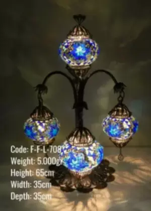 Mozaik Telkari 4 lü Oltalı Lambader - F-F-L-708