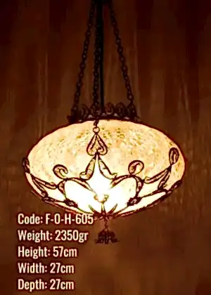 Osmanlı Askılı Bakır Telkari Büyük Ufo Lamba - F-O-H-605