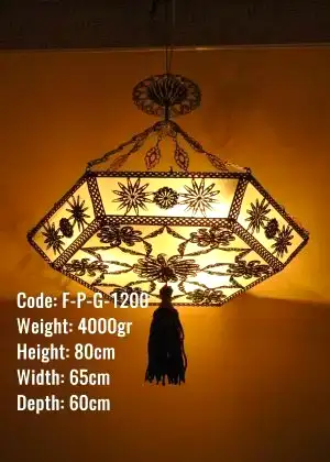 Plafonyer Plexi Glass Avize Telkari 6 gen Sarkıt - F-P-G-1200