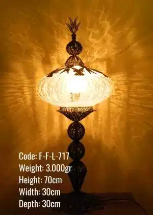 Osmanlı Tekli Köşe Lambası Telkari Ufo Lambader - F-F-L-717