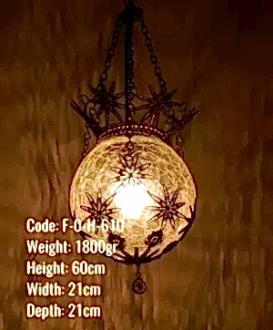 Osmanlı Askılı Bakır Telkari 20 lik Top Lamba - F-O-H-610