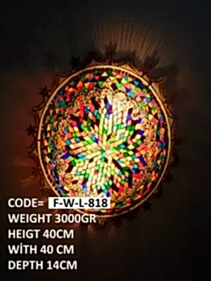 Bakır Telkari Duvar Plafonyeri 40cm Mozaik