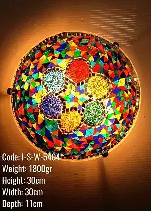Mozaik El Yapımı Duvar Lambaları 30cm Tavan Lambası Plafonnier I-S-W-5404
