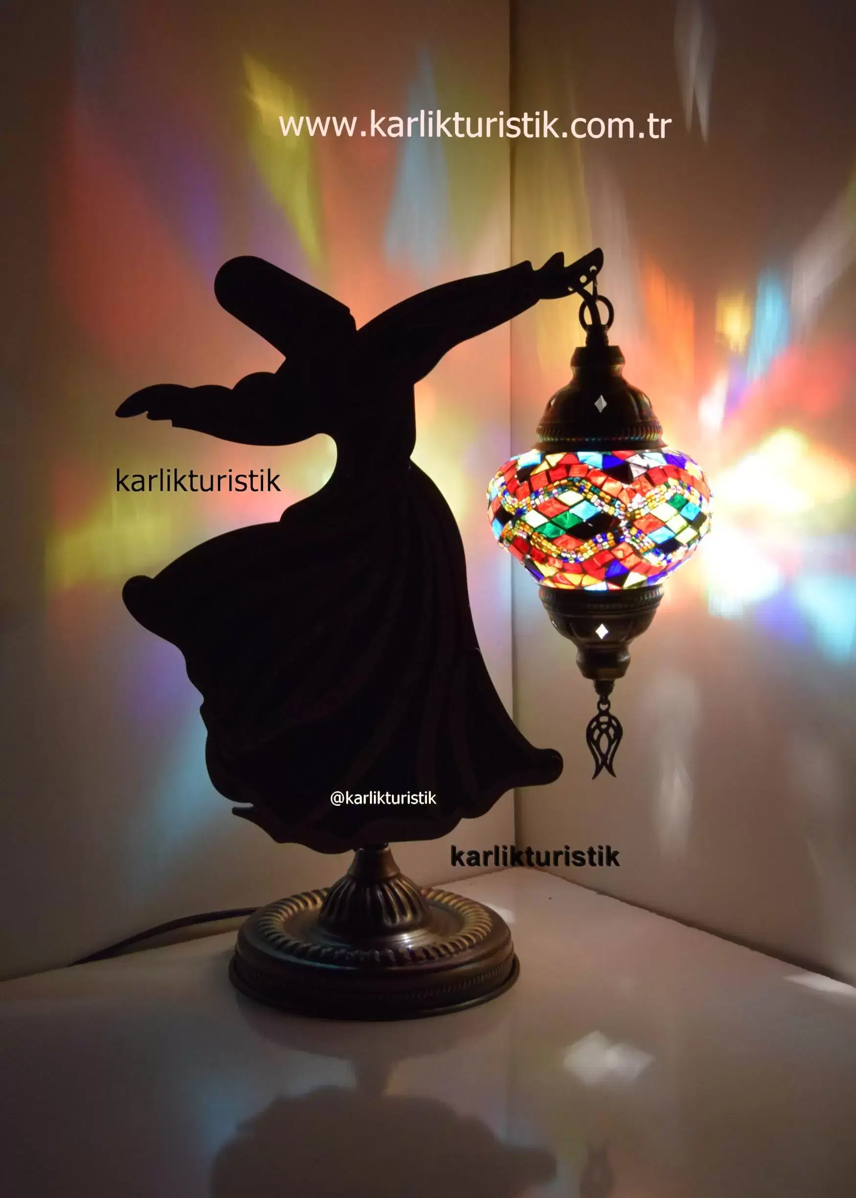 Sezamaen Mozaik Masa Lambası Mevlana11