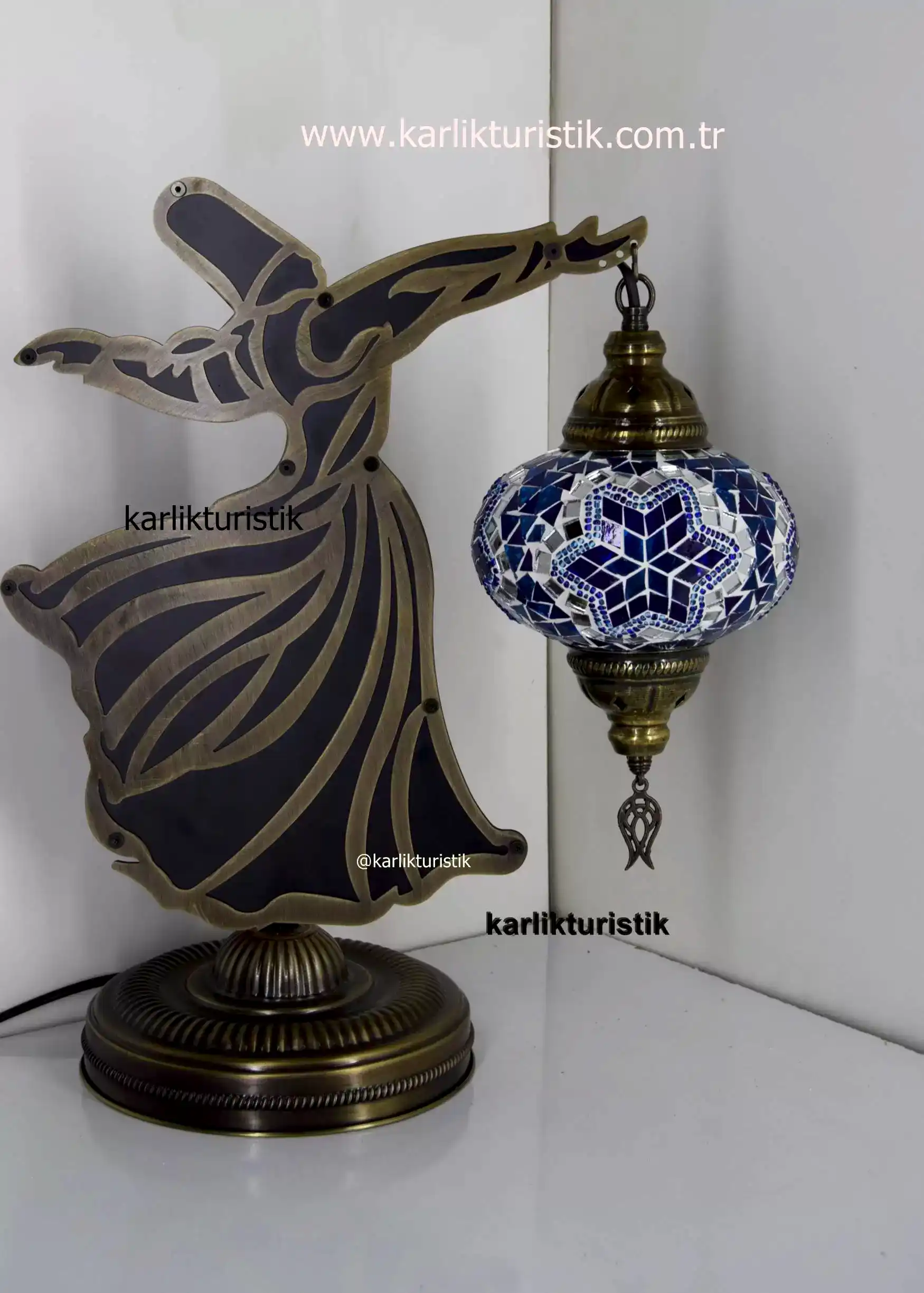 Sezamaen Mozaik Masa Lambası Mevlana57