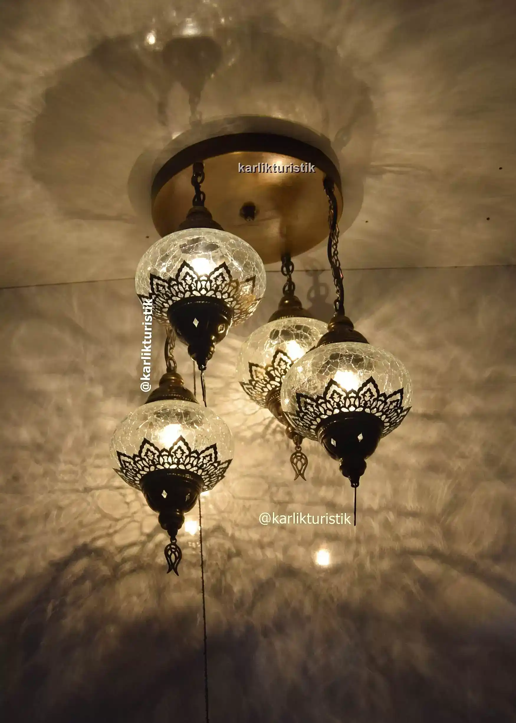 Yatak Odası Avizeleri ,Hol ve Otel Yatak Odası Avizeleri 4 lü kısa model31