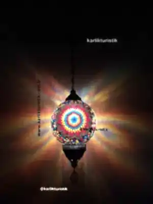 30 luk top askıllı Mozaik Cam Metal Sıvama Askılı Lamba – I-S-H-5211