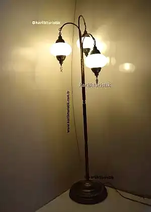 Dekoratif Aydınlatma Çözümü Doğal Işığın Büyüsü Vintage Tarz Osmanlı Çatlak Kumlama  Camlı  Lambader